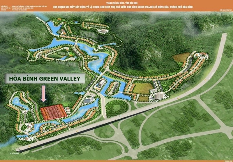 Kết nối đất nền Hòa Bình Green Valley Hòa Lạc giữa 33 dự án