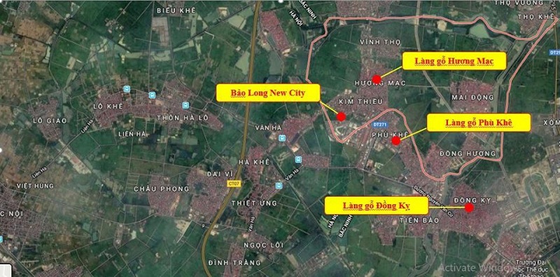 Kết nối dự án Bảo Long New City Hương Mạc - Từ Sơn