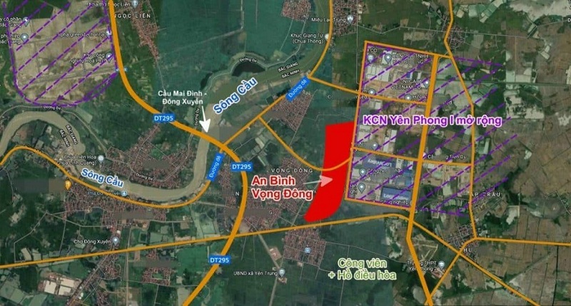 Vị trí đắc địa dự án An Bình Vọng Đông Central Park - Yên Phong - Bắc Ninh