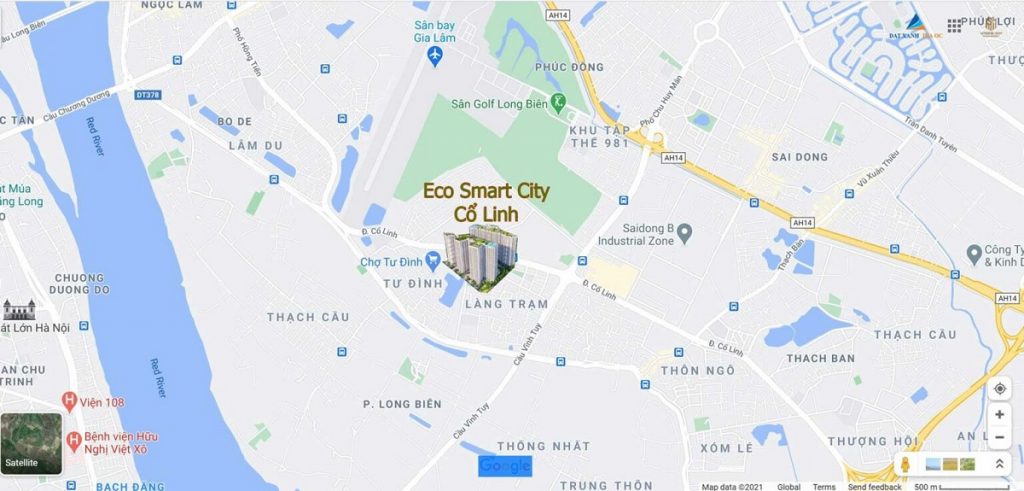 Vị trí Eco Smart City Cổ Linh - Long Biên
