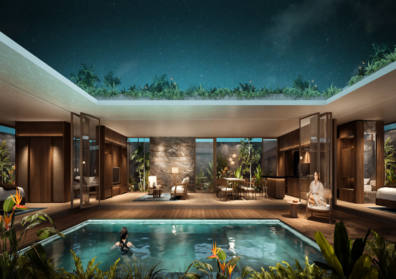 Bể bơi khách sạn dự án Apec Mandala Sky Villas Kim Bôi - Hòa Bình