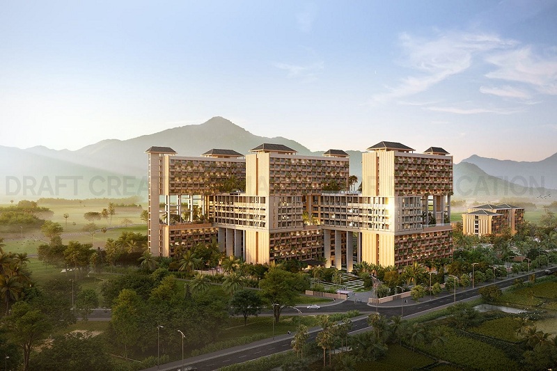 Phối cảnh Condotel dự án Apec Mandala Sky Villas Kim Bôi - Hòa Bình
