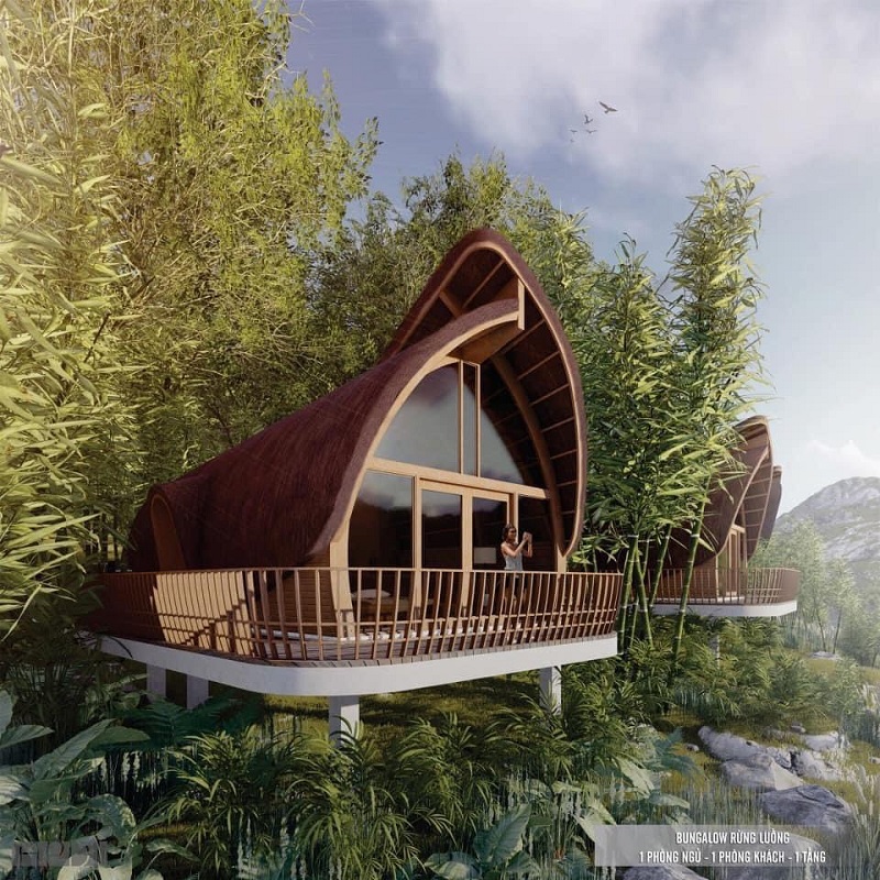 Bungalow Rừng Luồng dự án Cullinan Resort Hoà Bình