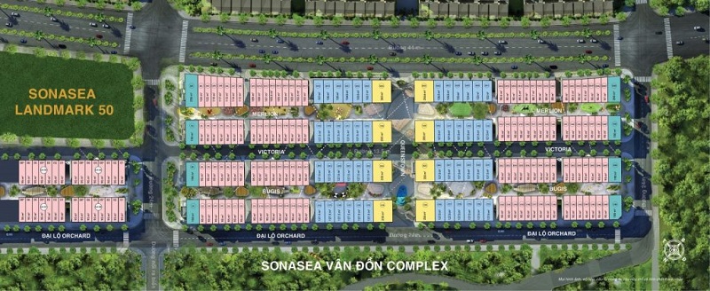 Mặt bằng shoptel dự án Sonasea Harbor City Vân Đồn - CEO Group
