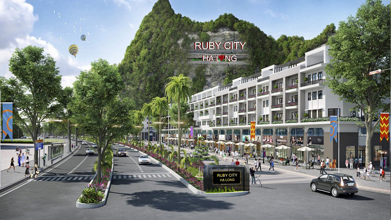 Phối cảnh Shophouse Ruby City Hà Khánh - Hạ Long