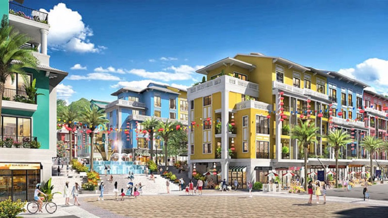 Phối cảnh Shoptel dự án Sonasea Harbor City Vân Đồn - CEO Group