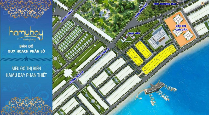 Quy hoạch phân lô dự án Hamubay Phan Thiết - Bình Thuận