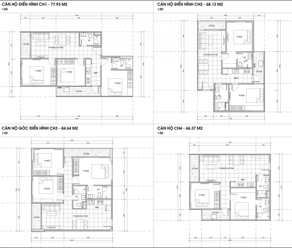 Thiết kế căn hộ 1-2-3-4 chung cư The 5 Degrees Phố Cúc Ecopark - An Phú