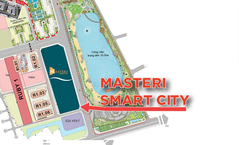 Vị trí 2 Masteri West Height Smart City