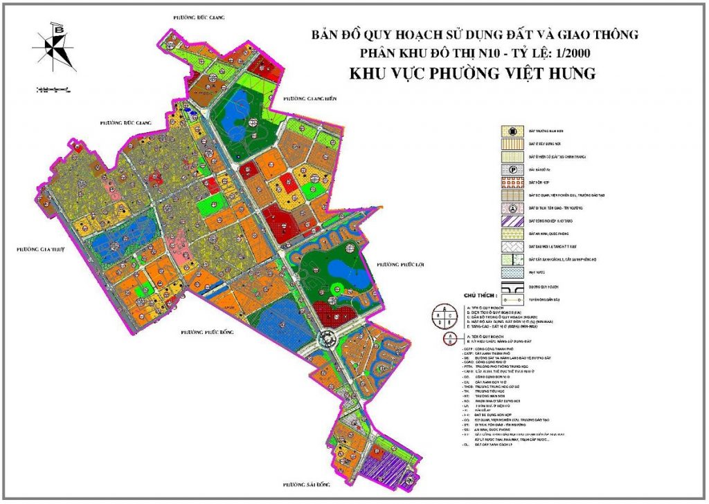 Quy hoạch sử dụng đất khu đô thị Việt Hưng - Long Biên