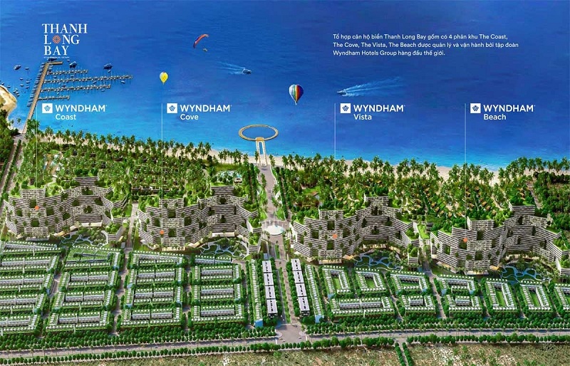 4 phân khu căn hộ biển Wyndham dự án Thanh Long Bay - Kê Gà - Bình Thuận