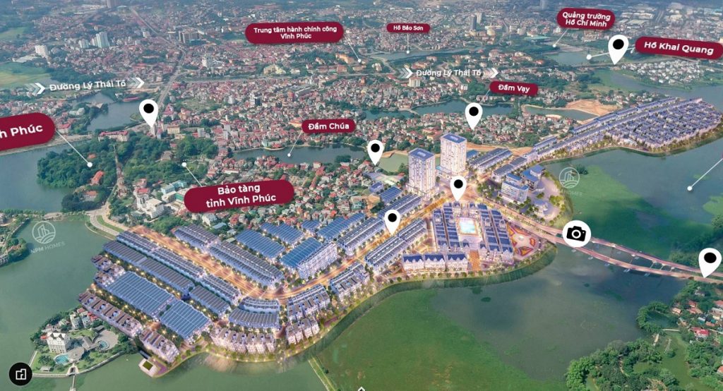 Flycam dự án River Bay Vĩnh Yên - Bắc Đầm Vạc
