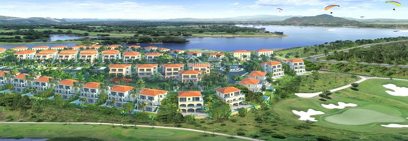 Phối cảnh 2 dự án Wyndham Sky Lake Chương Mỹ Villas & Resort