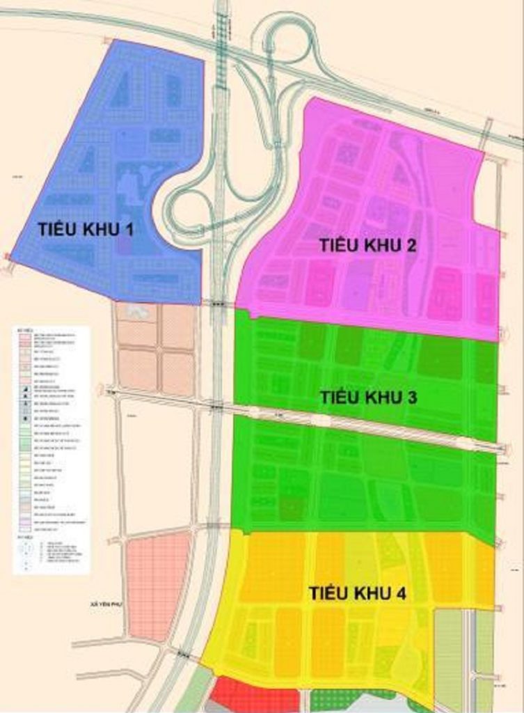Quy hoạch tiểu khu phân khu A dự án Kim Đô Policity Yên Phong - Bắc Ninh