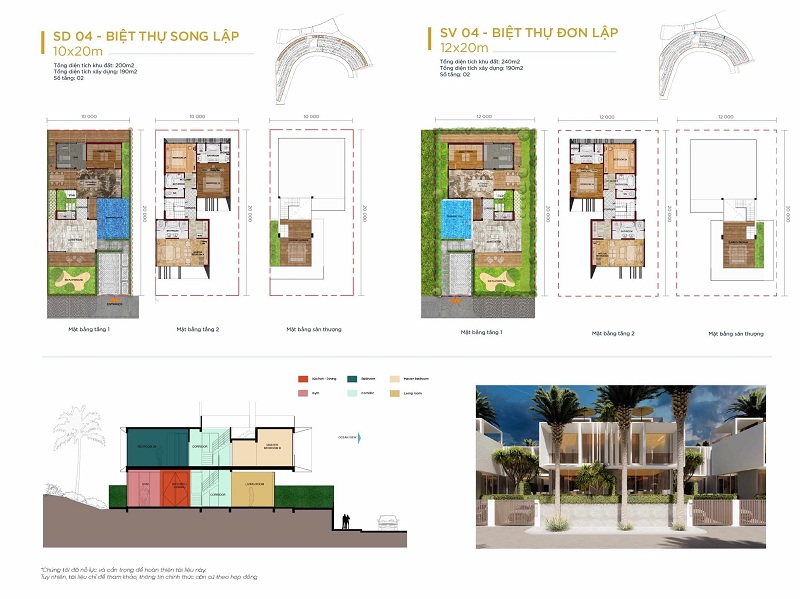 Thiết kế 4 biệt thự Waikiki Novaworld Phan Thiết