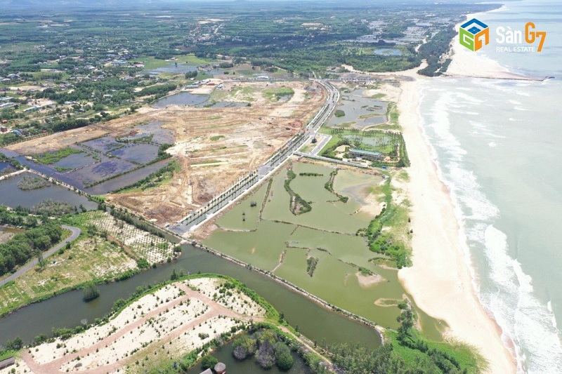 Flycam thực tế dự án Venezia Beach Hồ Tràm - Bình Châu