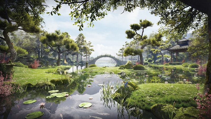 Không gian xanh chung cư The Landmark Onsen Ecopark