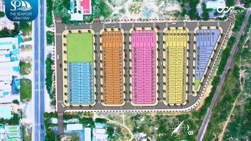 Mặt bằng dự án đất nền Seaport Vĩnh Tân - Bình Thuận