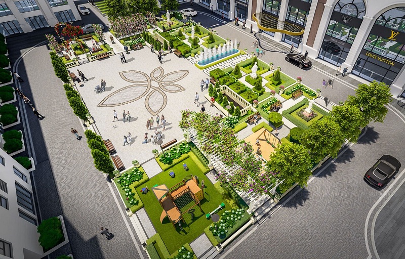 Quảng trường dự án BID Homes Eden Garden Lê Lợi - Thái Bình