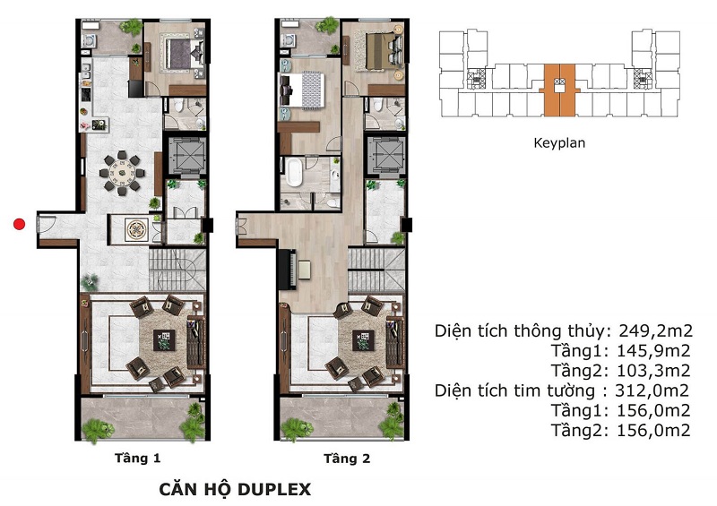 Thiết kế căn hộ Duplex dự án BID Homes Eden Garden Lê Lợi - Thái Bình