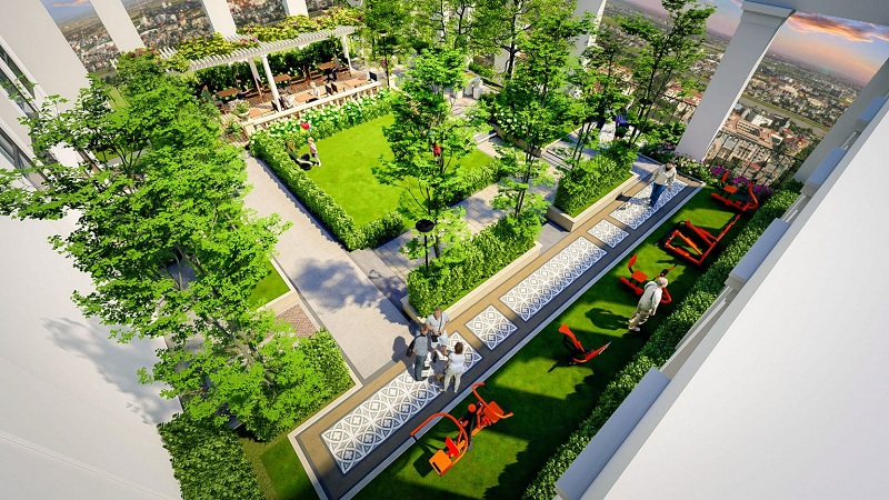 Vườn treo dự án BID Homes Eden Garden Lê Lợi - Thái Bình