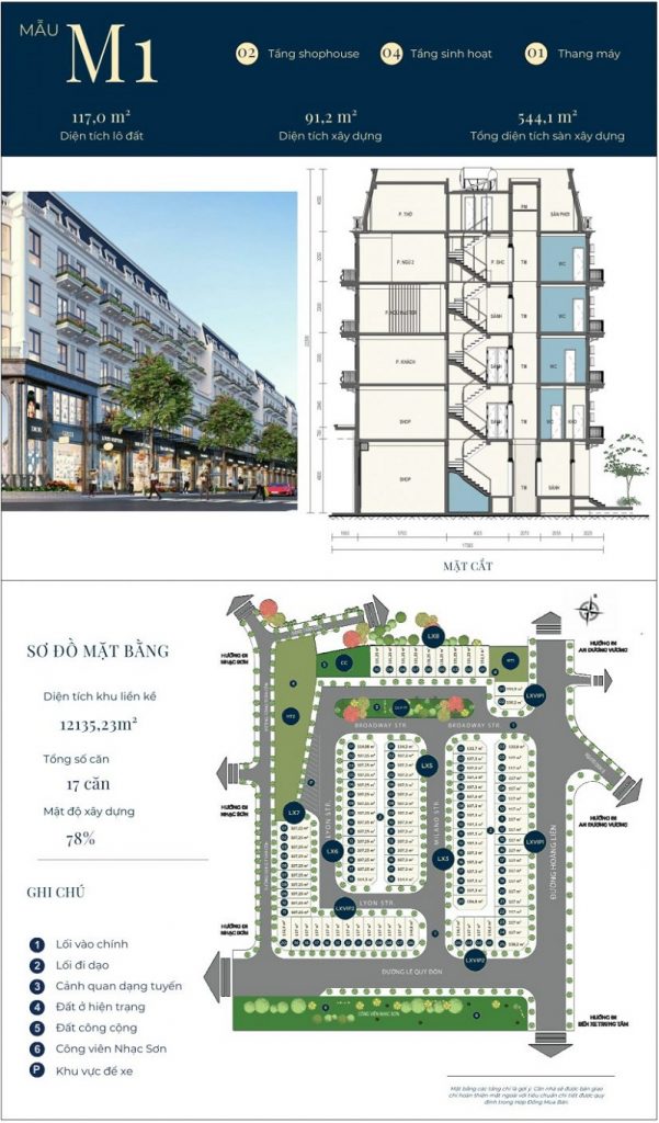 Mẫu thiết kế nhà phố M1 dự án CIC Luxury Lào Cai - Cốc Lếu