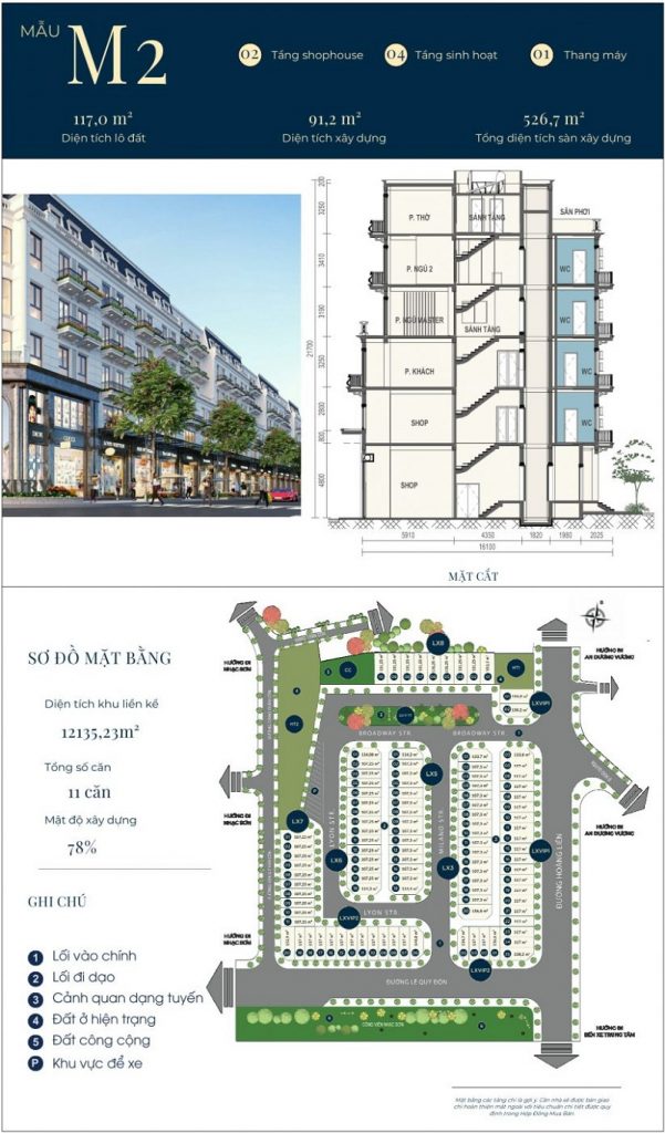 Mẫu thiết kế nhà phố M2 dự án CIC Luxury Lào Cai - Cốc Lếu