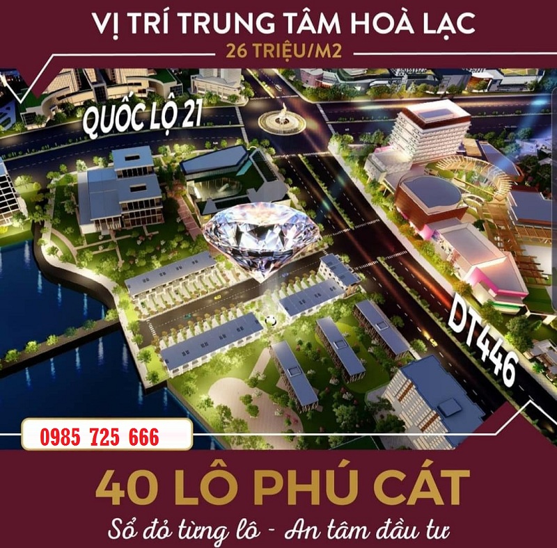 Mở bán khu 40 lô đất nền Phú Cát - Hòa Lạc mặt đường tỉnh lộ 446