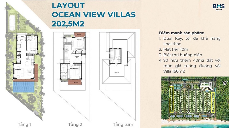 Thiết kế Ocean View Villa 202m2 biệt thự Wyndham Garden Sonasea Vân Đồn