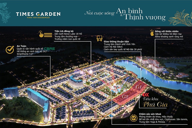 Quy hoạch dự án Times Garden Vĩnh Yên Residences