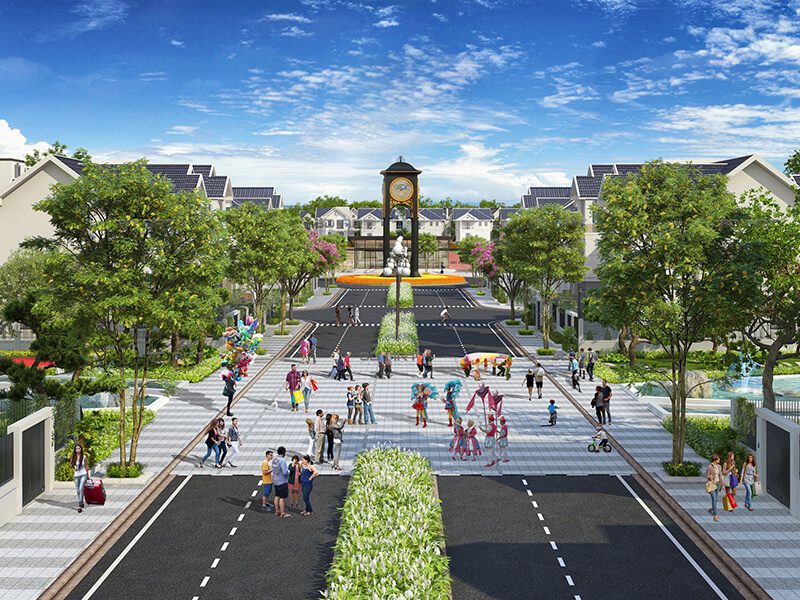Tháp đồng hồ dự án Times Garden Vĩnh Yên Residences