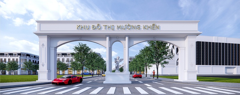 Cổng khu đô thị Mường Khến - Tân Lạc - Hòa Bình