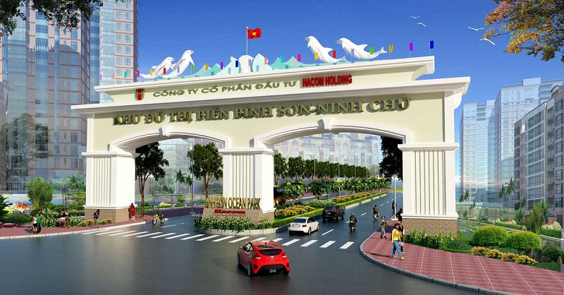 Cổng dự án Bình Sơn Ocean Park Ninh Chữ - Ninh Thuận