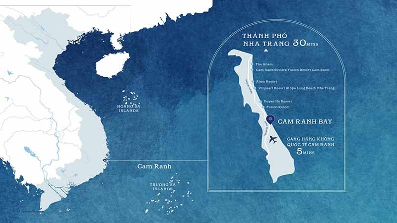 Vị trí dự án Cam Ranh Bay Hotel & Resort