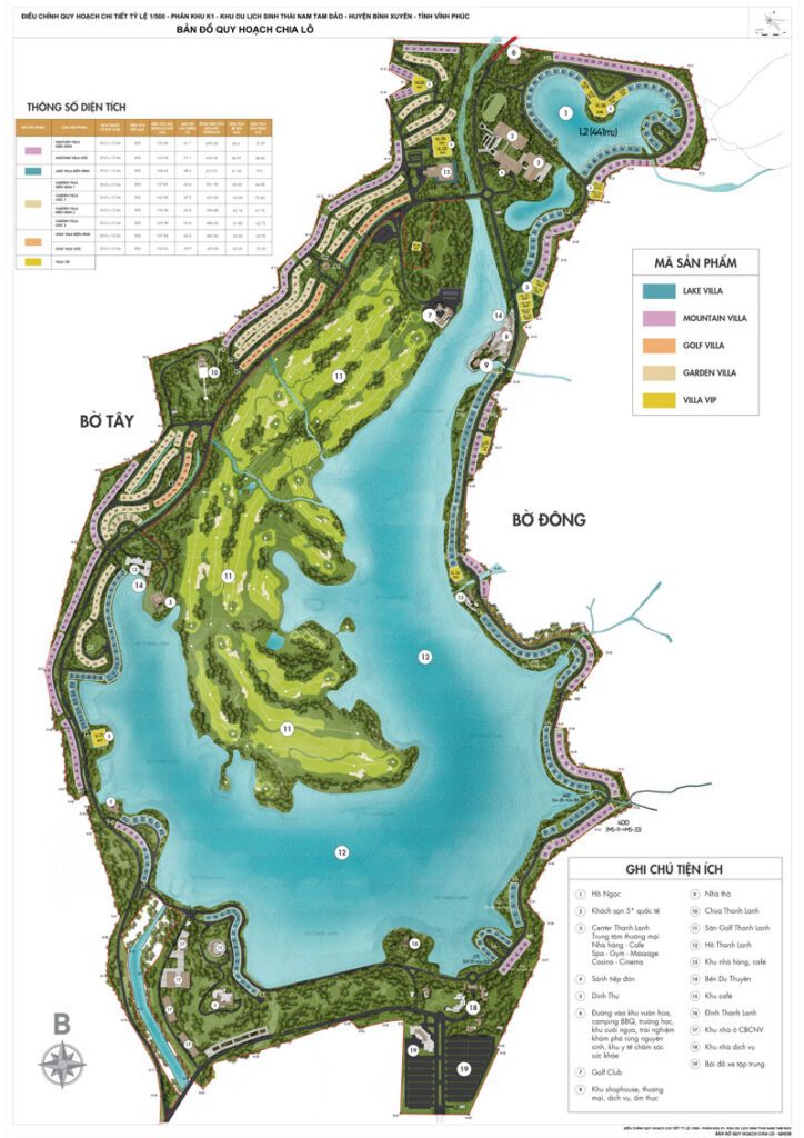 Mặt bằng phân lô dự án Thanh Lanh Valley Golf & Resort Tam Đảo