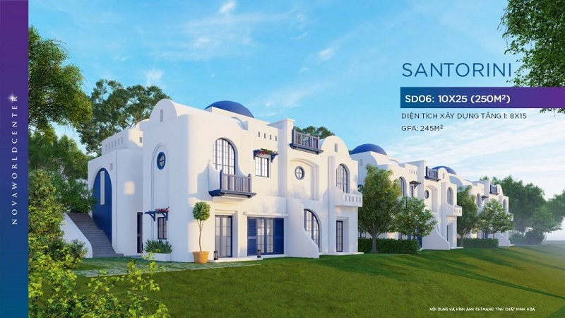 Thiết kế biệt thự Santorini SD06 phân khu The Kingdom Novaworld Phan Thiết - Bình Thuận