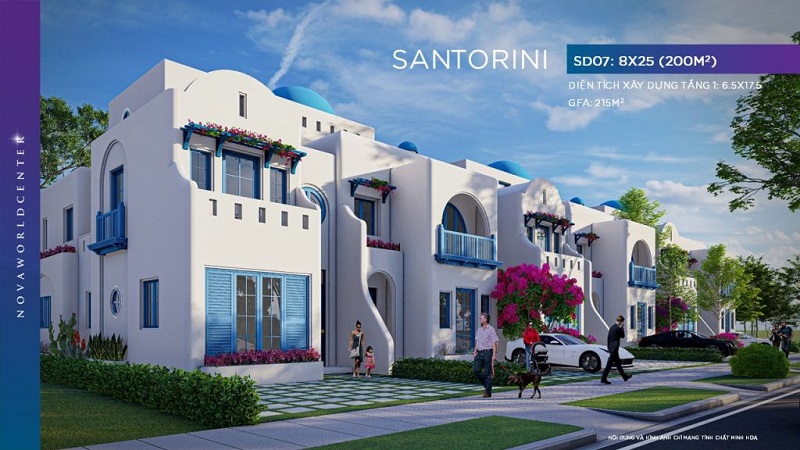 Thiết kế biệt thự Santorini SD07 phân khu The Kingdom Novaworld Phan Thiết - Bình Thuận