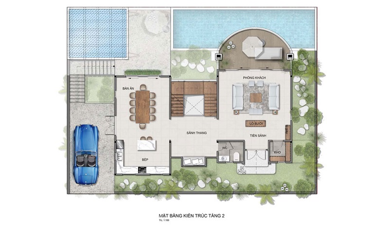 Thiết kế tầng 2 biệt thự Lake Villa dự án Thanh Lanh Valley Golf & Resort Tam Đảo