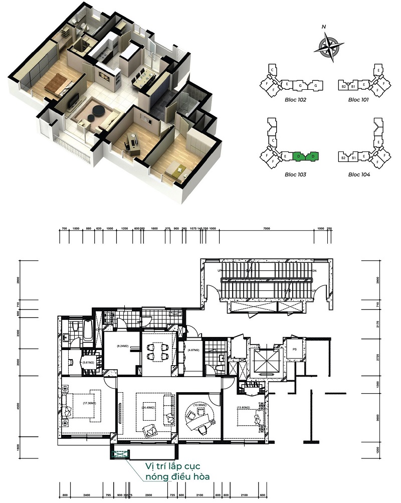 Thiết kế căn hộ D Essensia Splendora dự án Mailand Hà Nội City Bắc An Khánh