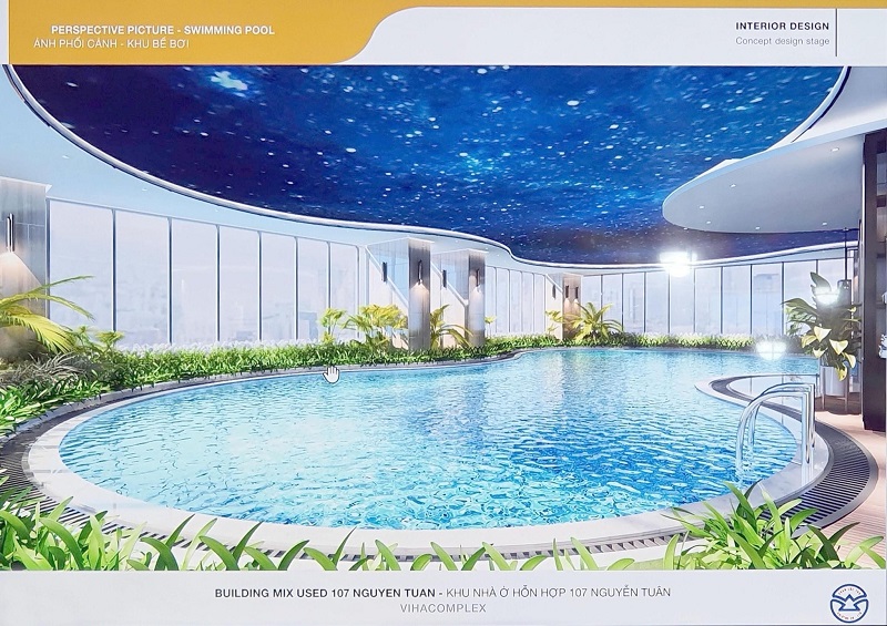 Bể bơi dự án Viha Complex 107 Nguyễn Tuân
