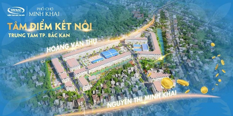 Phối cảnh 4 dự án Phố Chợ Minh Khai - Bắc Kạn