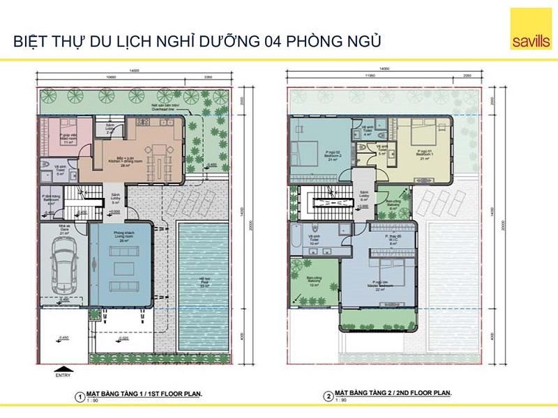 Thiết kế Biệt thự 4PN dự án Thera Premium Tuy Hoà - Phú Yên