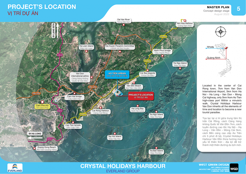 Kết nối dự án Crystal Holiday Harbour Vân Đồn - Everland