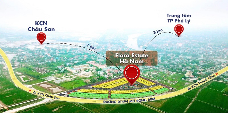 Liên kết vùng dự án Flora Estate Hà Nam