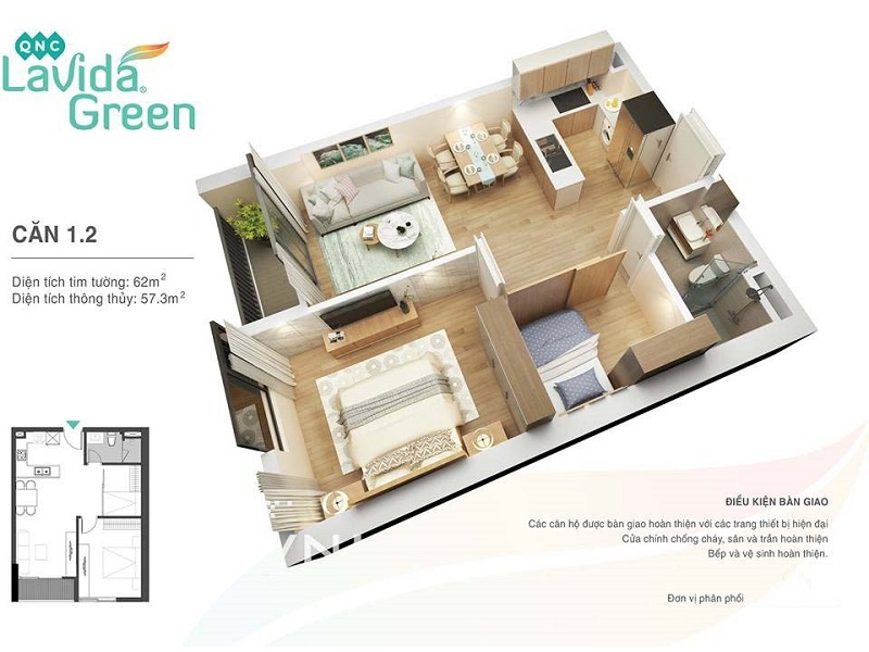 Thiết kế căn hộ 5 dự án Lavida Green Phố Nối - Hưng Yên