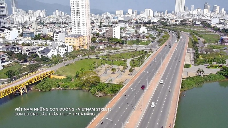 Flycam thực tế 2 dự án Sun Cosmo Residence Đà Nẵng - chân cầu Trần Thị Lý