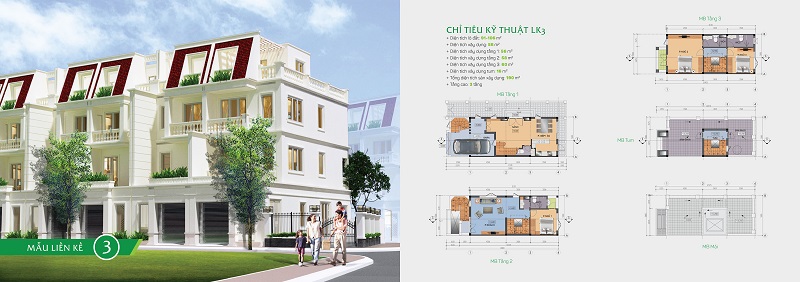 Thiết kế liền kề 3 dự án Tây Mỗ Residences - Nam Từ Liêm