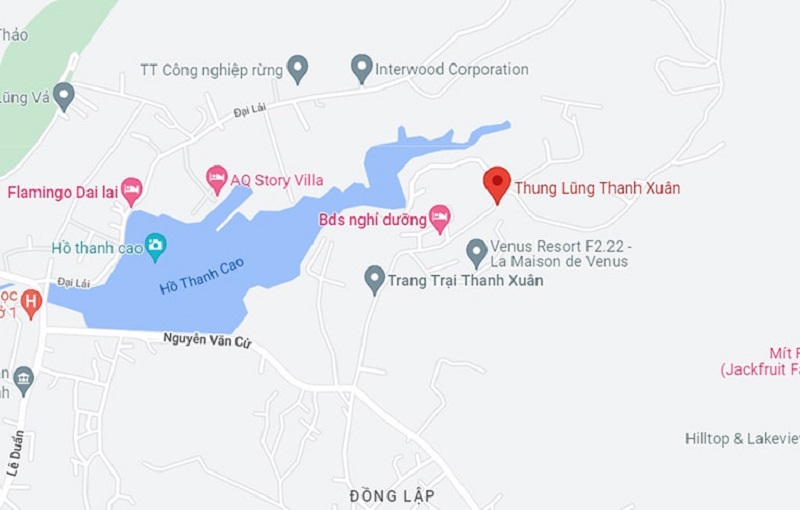 Vị trí dự án Thung Lũng Thanh Xuân Valley - BIM Group