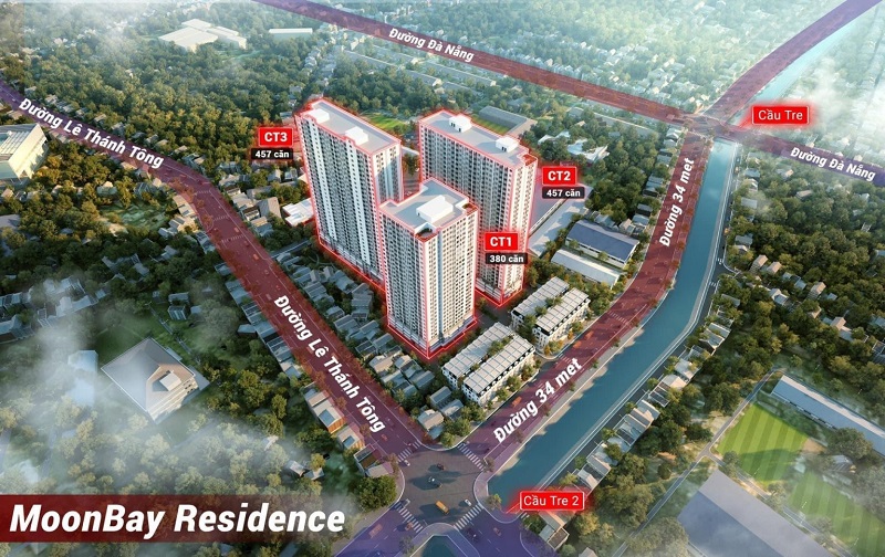 Kết nối dự án nhà ở xã hội Moonbay Residence 384 Lê Thánh Tông - Hải Phòng