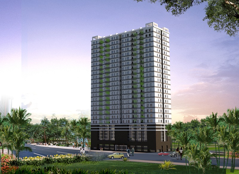 Phối cảnh chung cư CT2 dự án khu nhà ở Phú Diễn - Minh Giang